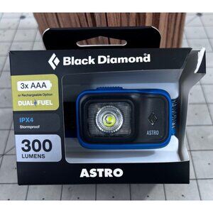 Black Diamond Astro 300 Lumen LED Headlamp IPX4 Waterproof Adjustable Strap New
